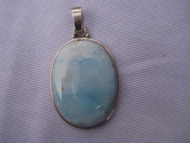 Larimar Pendant calming, cooling, soothing to the emotional body, enhanced commumnication, femine power, connection with goddess energies 2135